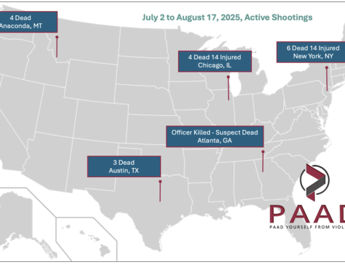 July 2 to August 17, 2025 Active Shootings